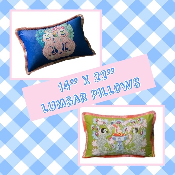 NWT Pillow Cover Grandmillennial Monkeys - Pink Green Chinoiserie Staffordshire - Picture 6 of 16